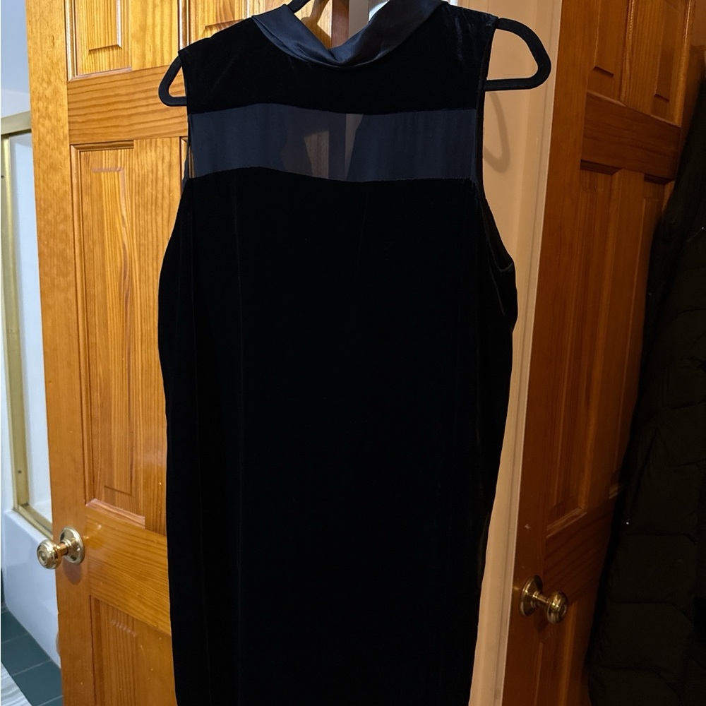 rag & bone Black Velvet Midi Dress